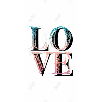 Colorful love - 15.75"x31.50" Desk mat