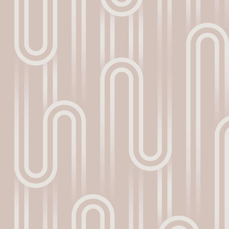 Envy Ups n Downs Geometric Wallpaper, Pink