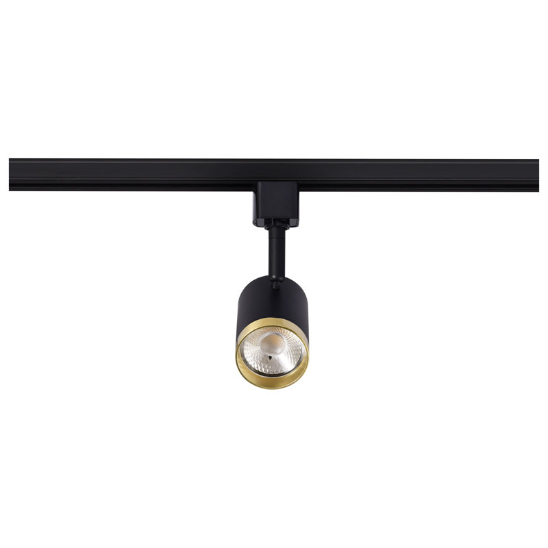 LED Adjustable Track Head, Matte Black/Brushed Brass