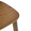 Tabouret de bar d'intérieur en bois, finition noyer, ensemble de 2
