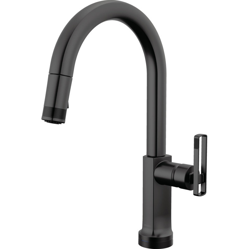 Kintsu® Smarttouch Pull-Down Faucet With Arc Spout, Matte Black, Knob Handle
