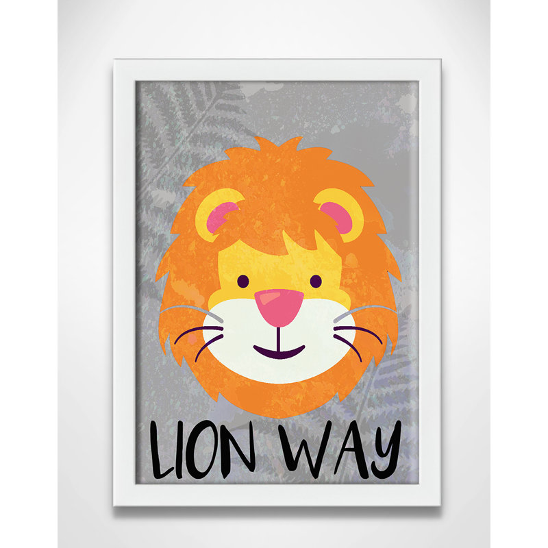 Lion Way Paper Print, Black Box Framed, 14" H x 10" W x 1.18" D
