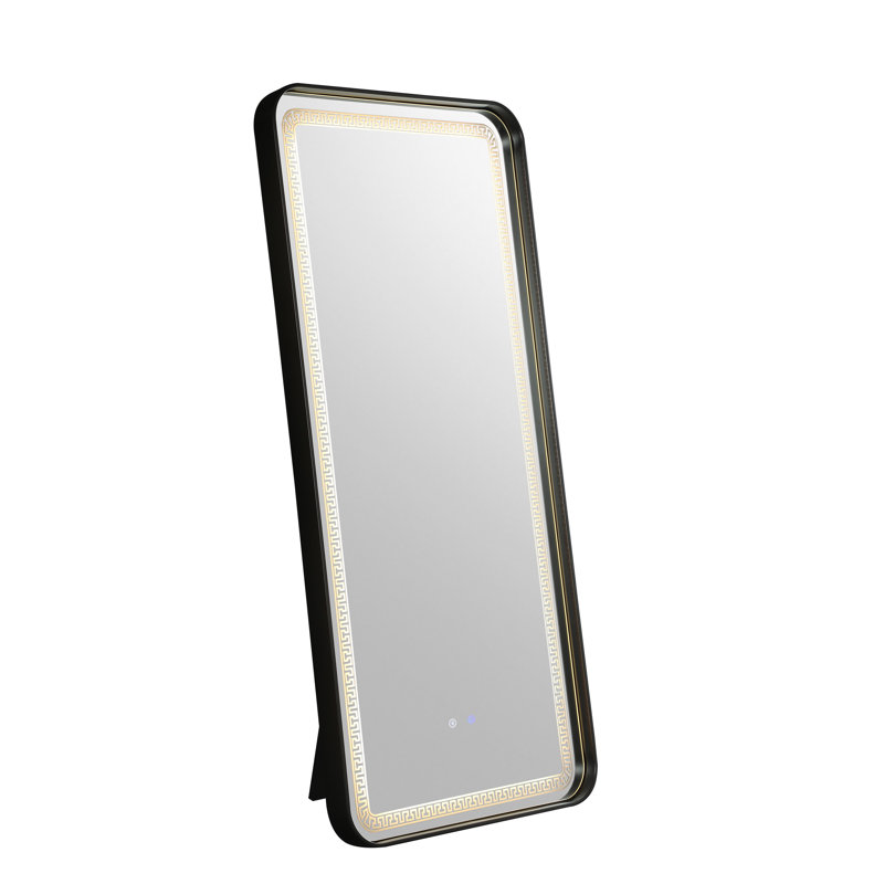 Miroir sur pied pleine longueur Lamar, Noir