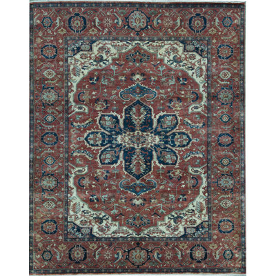 Tapis rouille de haute qualité noué à la main