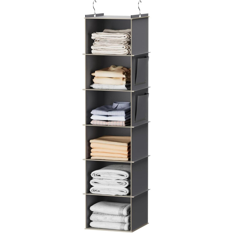 Elkan 11.8'' Closet Shelving, Gray, 47.2" H x 11.8" W x 11.8" D