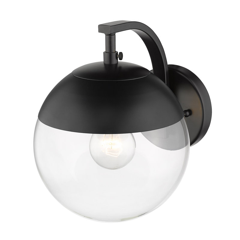 Martina Wall Sconce, Clear Glass, Matte Black