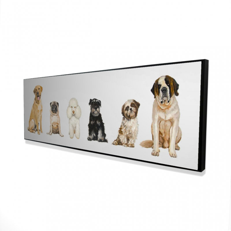 «Man's Best Friend», toile blanche encadrée, H 61,25 po x l 21,25 po