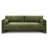 Lea 90.5" Sofa in Distressed Green Velvet