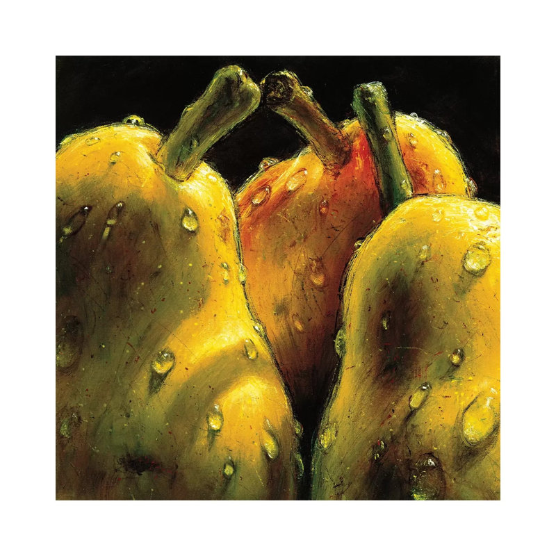 Pears by AlmaCh - Wrapped Canvas Painting, 30.48cm H x 30.48cm W x 1.91cm D