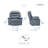Kaniel 41" Modern Power Top Grain Leather Reclining Chair with USB Charging, One-Touch Control & High-Density Foam-1078471142