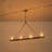 4-Light Clear Bell Glass Linear Modern Chandelier