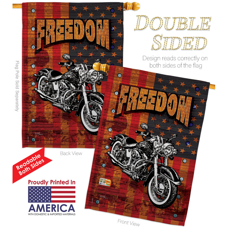 Double Sided 40'' H x 28'' W Polyester Independence Day Flag Set