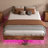 Cowen Floating Bed Frame with LED Lights Metal Slats Underbed Storage Space No Box Spring-76432950-133985343