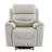 Marsha Light Gray Silicone Synthetic Leather Power Motion Recliner With Lift, Heating & Massage Chair