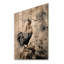 Art asiatique, coq Sumi I, impression sur bois naturel-1224540829