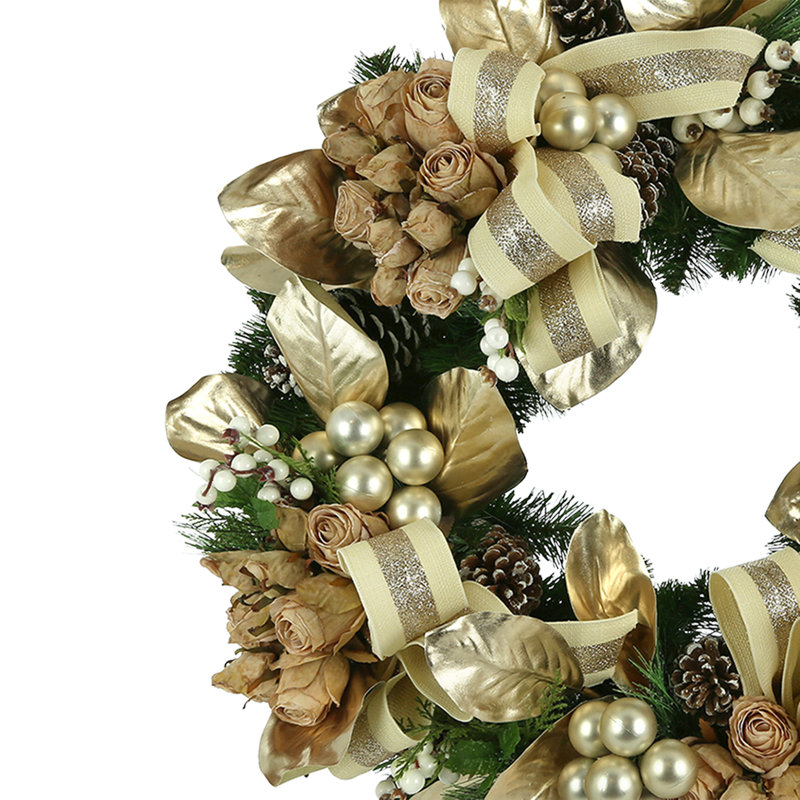 Jeyla Jeyla 36" Dried Roses Holiday Wreath