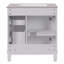 Meuble-lavabo de salle de bain avec lavabo en céramique, petit meuble-lavabo moderne, 2 tiroirs, tablette réglable-2117380419