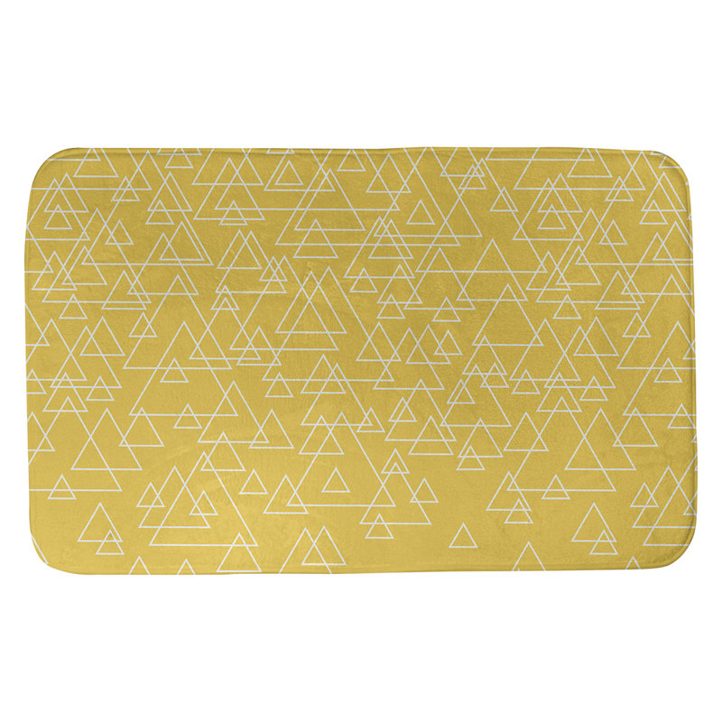 Tapis pour salle de bain Avicia, l 21 po x L 34 po, Jaune