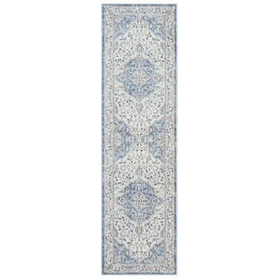 Tapis oriental ivoire / bleu Chyan