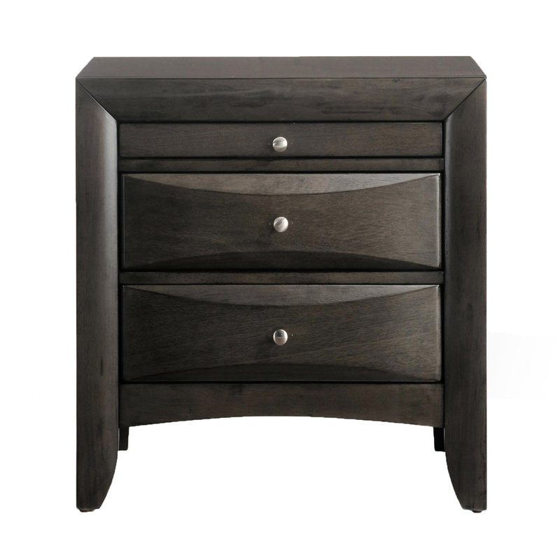 Table de chevet 2 tiroirs Grey Oak, Chêne