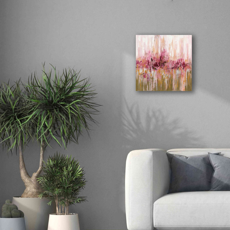 «Pink Reflections» par Silvia Vassileva, art mural sur toile, 37 po x 37 po, H 18 po x l 18 po x P 0,5 po