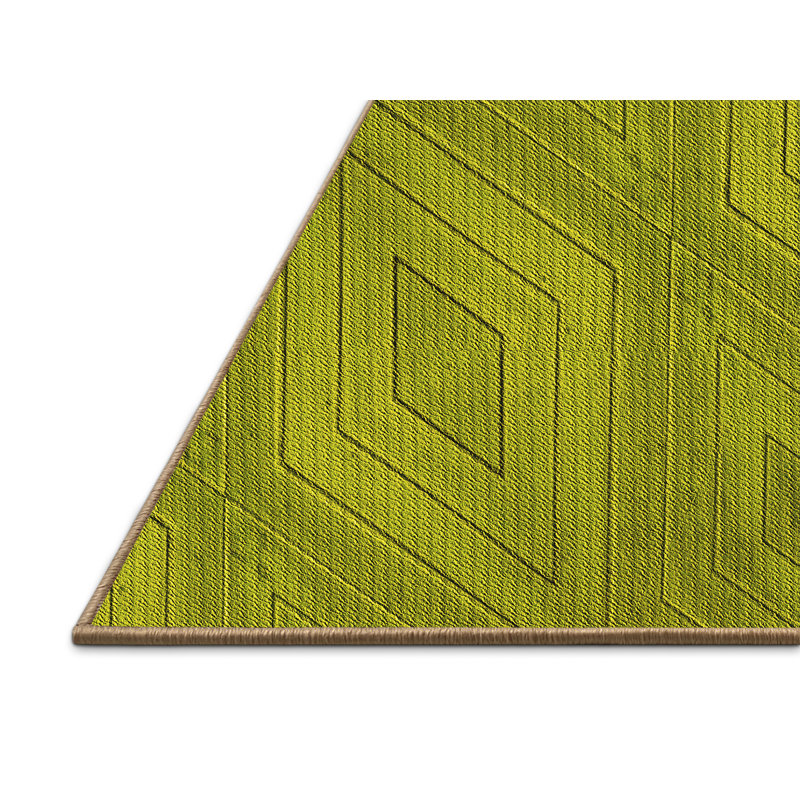 Tapis géométrique Olivedrab, Rectangle 6 pi x 9 pi