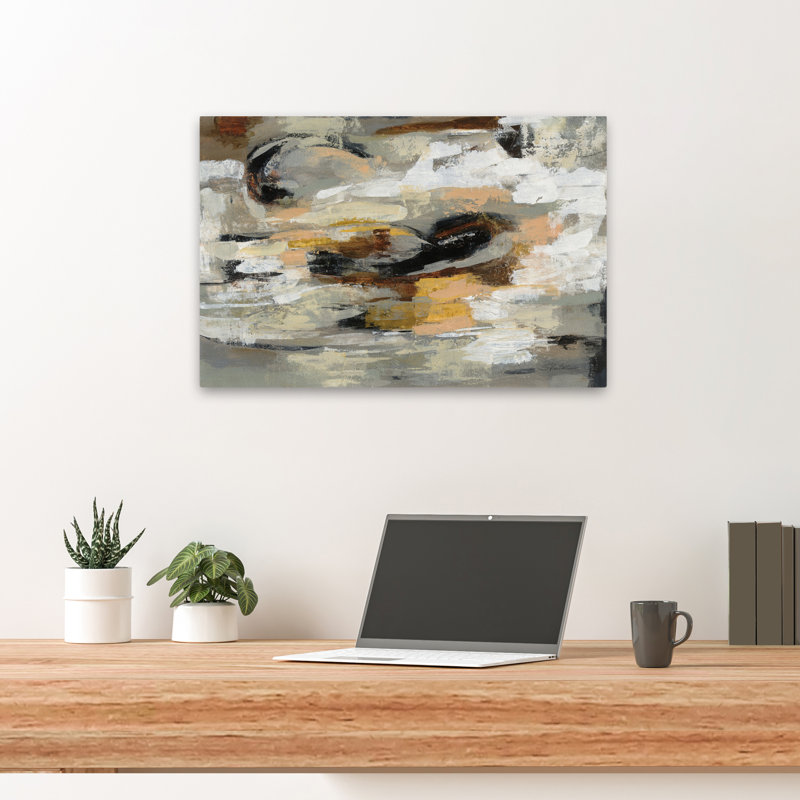 Abstrait neutre contemporain et traditionnel, H 24 po x l 16 po