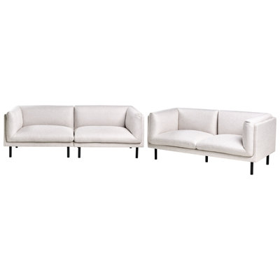 Living Room Set Suhayma Fabric 5 Seater