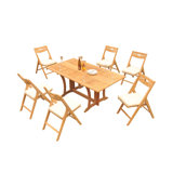 Surfliner Outdoor 7 - Piece Teak Dining Set