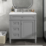 Gioacchino 30'' Free Standing Single Bathroom Vanity with Resin Top