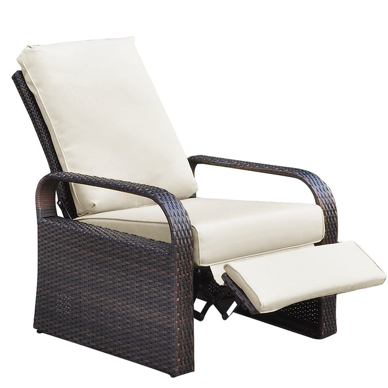 Fauteuil inclinable Luecke, Beige, Brun