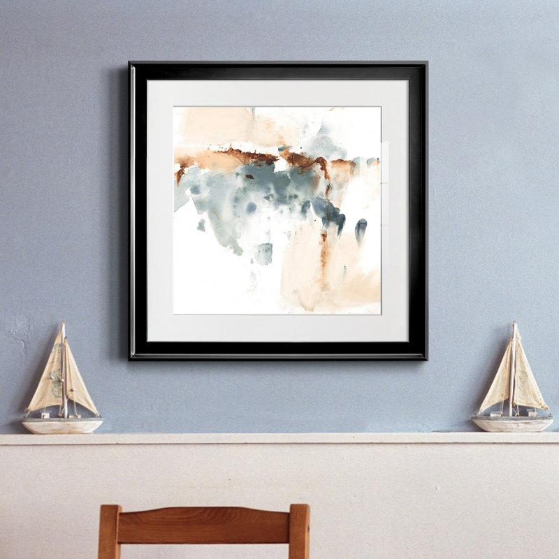 Toile encadrée Oxide II-Premium - prête à être accrochée, Papier encadré noir, Blanc, H 17,5 po x l 17,5 po x P 1,5 po