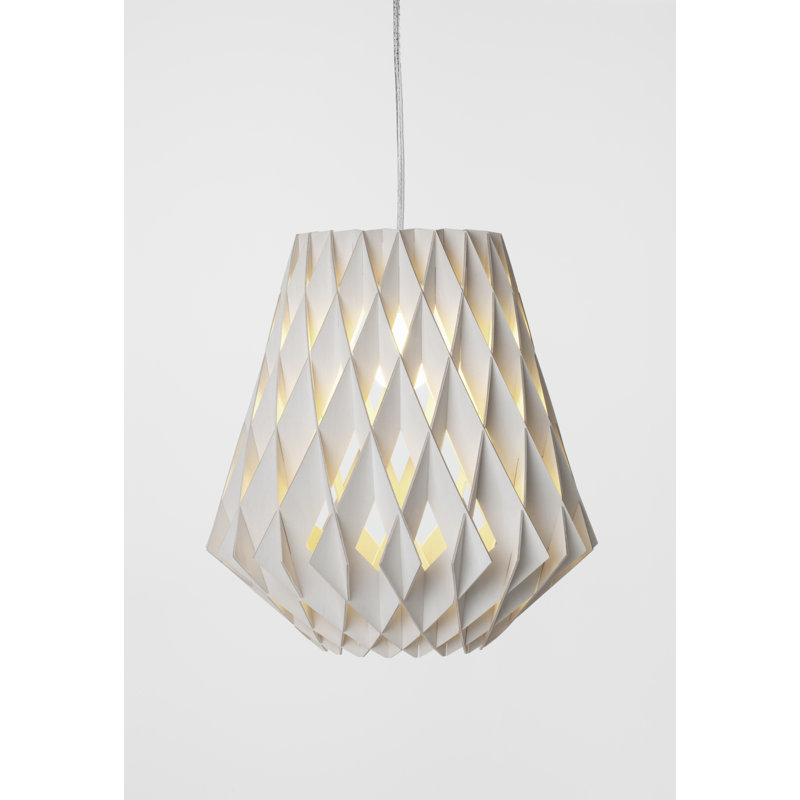 Pilke 1 - Light LED Pendant, White Stained