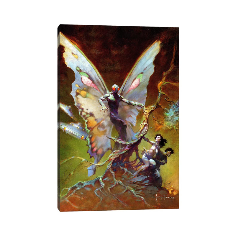 Mothman 1 Piece Wrapped Canvas Wall Art, 20.32 cm H x 30.48 cm W
