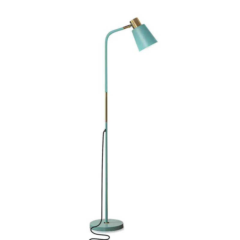 Brealeigh 146cm Arched Floor Lamp, Green