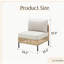 Ensemble de canapé modulaire d'extérieur en osier naturel avec coussins beige Boho