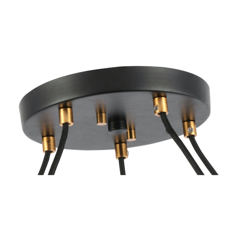 Shults 5 - Light Tiered Chandelier, Brass/Bronze, Halogen