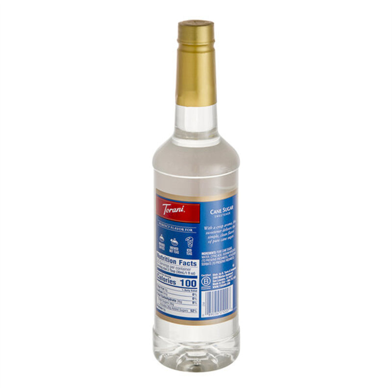 Bouteille en plastique de 750 ml de sirop édulcorant à la canne Torani 880600001