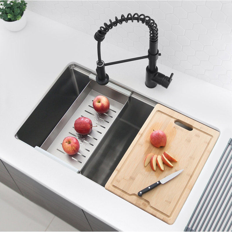 STYLISH Core 17 inch Large and Thick Bamboo Cutting Board with Juice Groove