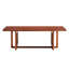 Petite table basse en bois massif avec table basse décorative de couleur noyer riche