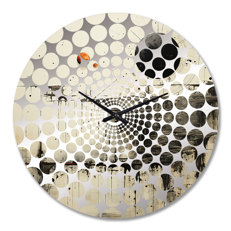 Zachari - Horloge murale peinture abstraite, Grand