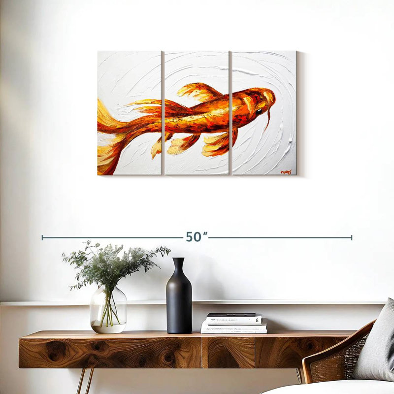 Orange Koi Fish, 20" H x 33" W
