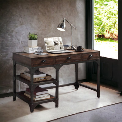 Bureau d'écriture en métal argenté antique