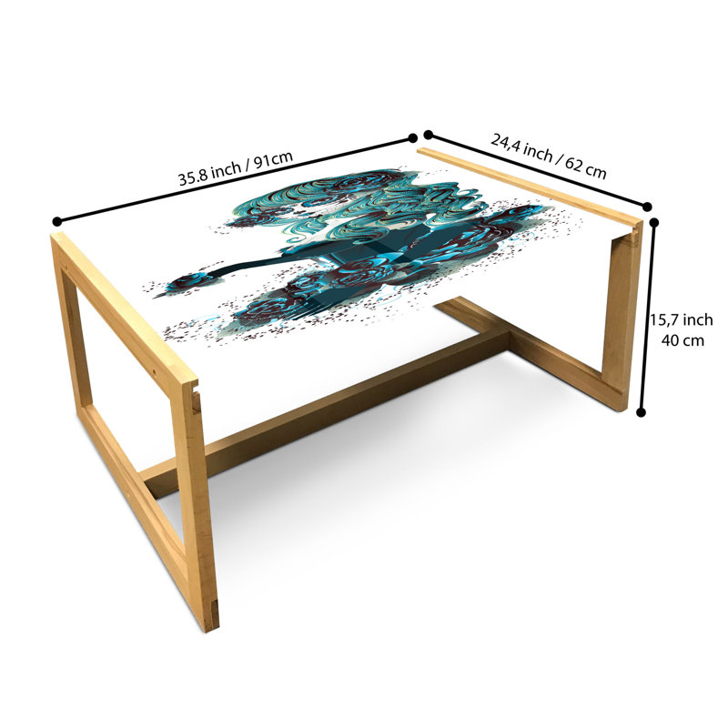 Janaijah Sled Coffee Table, 90cm H x 62cm W x 40cm D