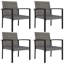 Ensemble repas rectangulaire pour 4 personnes avec coussins Jantzen-1472006150-1472006149