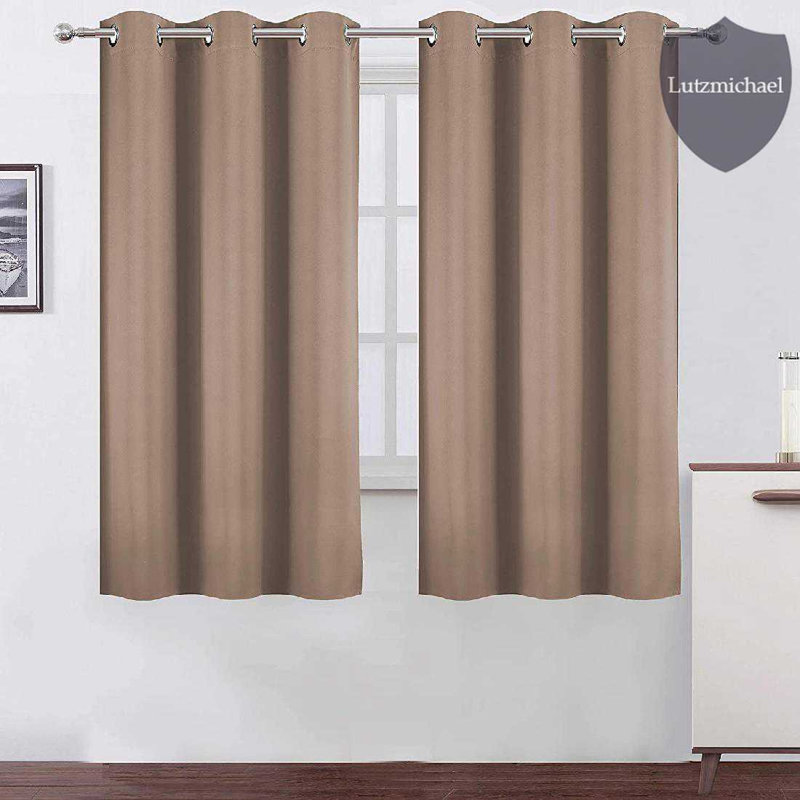 Erfried Blackout Curtain Pair, Cappuccino, 42" W x 63" L