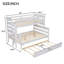 Lit superposé simple au-dessus de double en bois avec lit gigogne simple Wood-1633644111