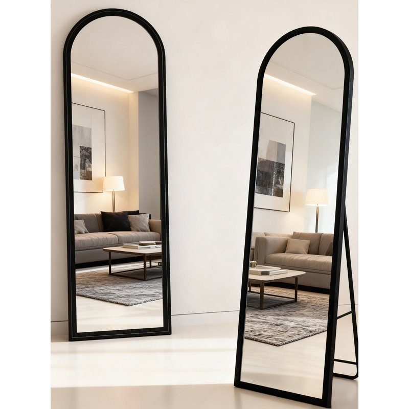 Miroir pleine longueur avec luminosité réglable et 3 modes de couleur, autoportant ou mural pour une utilisation polyvalente
