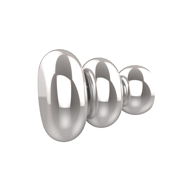 Poignée géométrique 1 po Beresford, Chrome poli