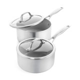 GreenPan Venice Pro Healthy Ceramic Nonstick 2 qt. and 3 qt. Saucepan Set with Lid